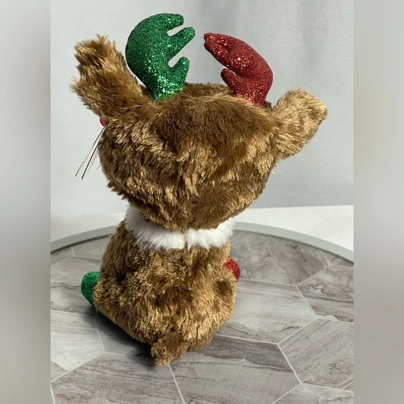 TY Beanie Boos Kinley Reindeer Plush 6” 2022 Holiday Deer w/ Tags Glitter Feet - Picture 2 of 7